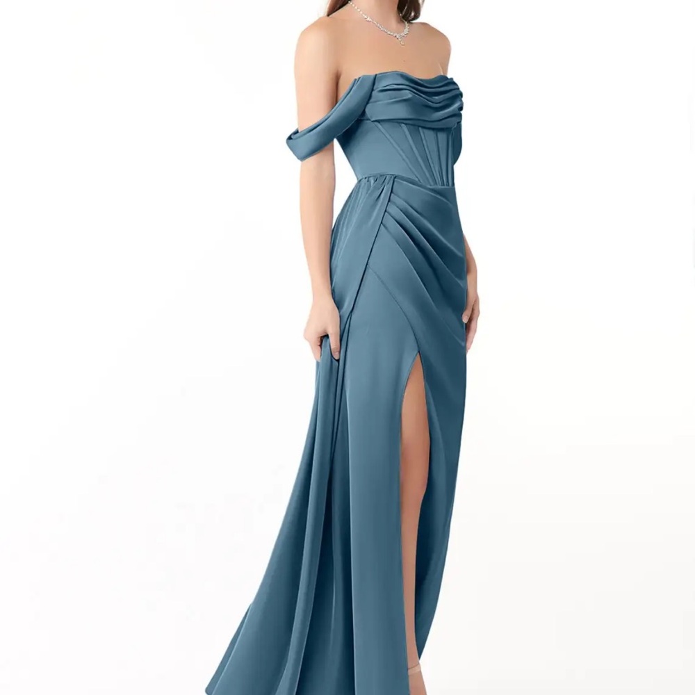 Azazie Amyra in Bermuda | Convertible Teal Dress | Size A6